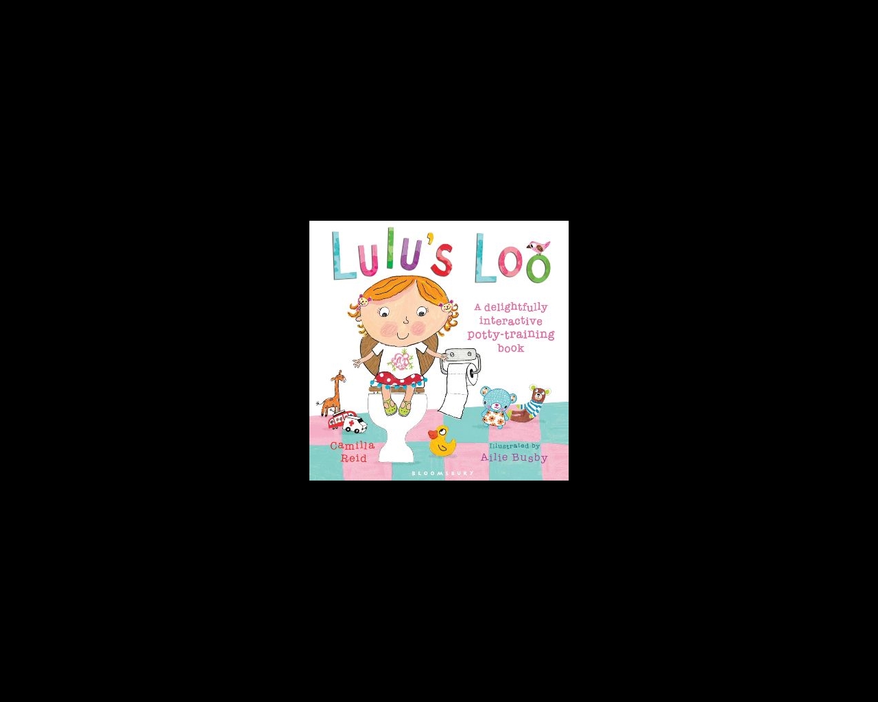 front cover of the book 'lulu's loo', a potty training book for toddlers